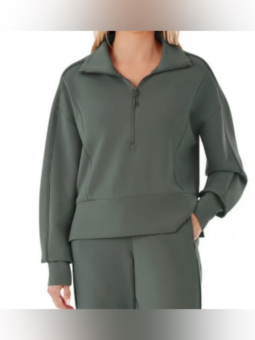 Forest Green Quarter-Zip Pullover